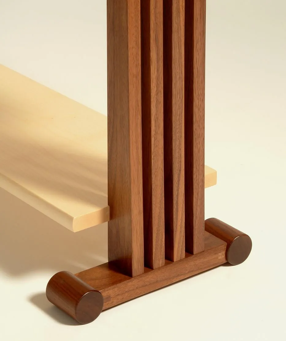 wooden shelves 